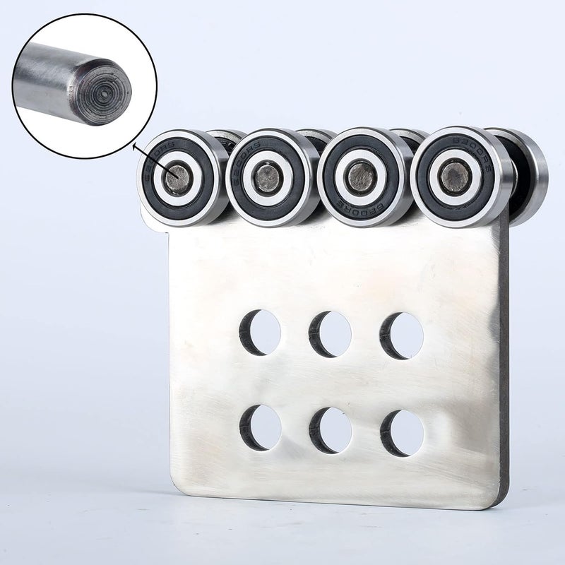 Fuperoo 8 Wheel Trolley Assembly Rollers.Bearing Trolley Assembly.Stainless Steel.The top of The Trolley has Room for Set Screws, Allowing The use of a 1-5/8" high Strut Channel - Image 3